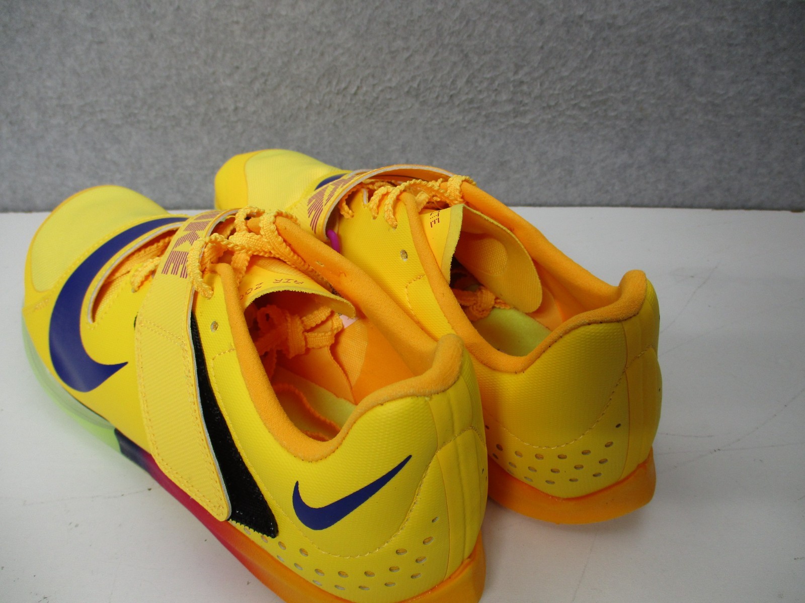 Nike Air Zoom Long Jump Elite Mens Sz 9 Yellow Citrus Track and Field Spikes