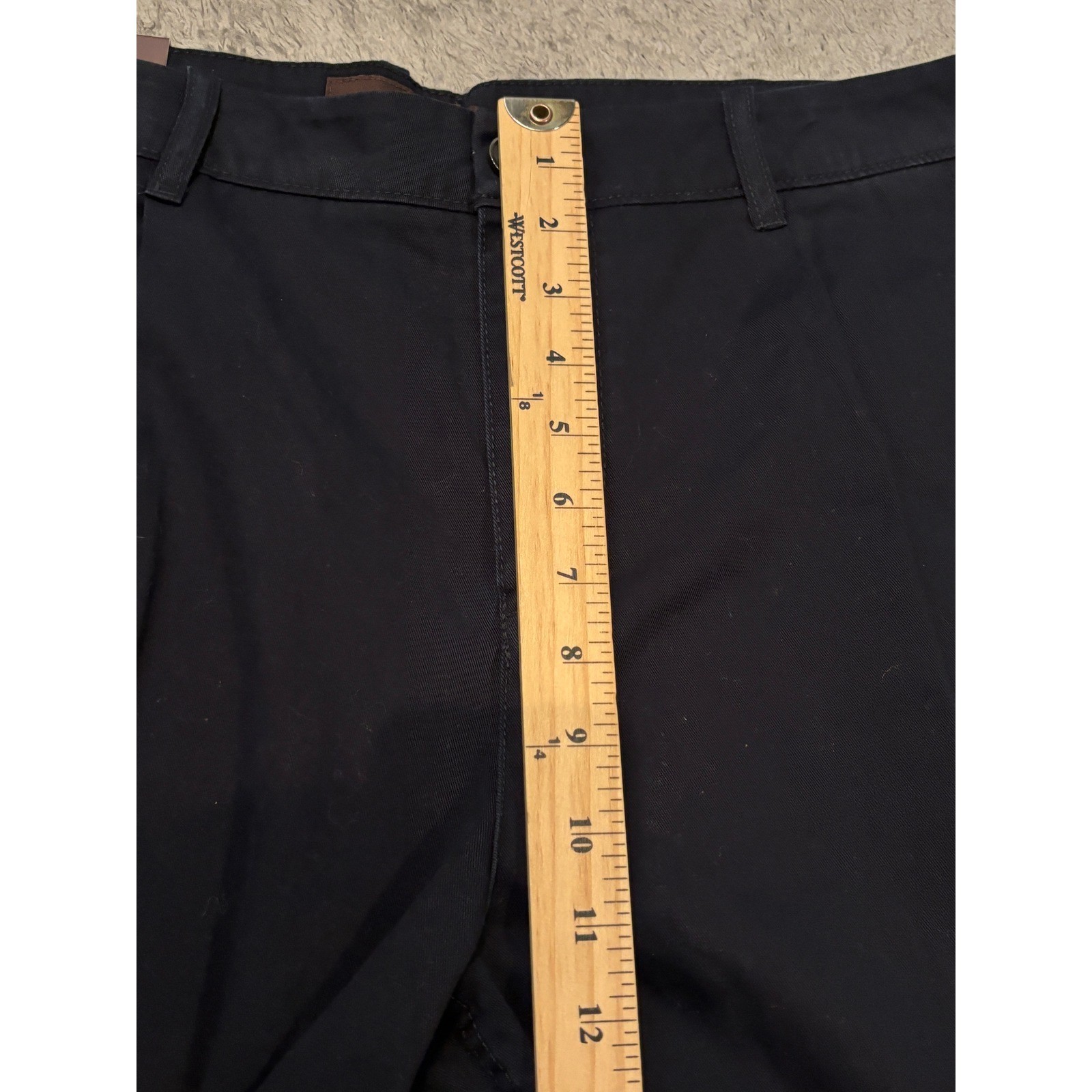 Black Brown 1826 Mens Navy Blue Cotton Pleated Classic Fit Shorts Size 34 NWT