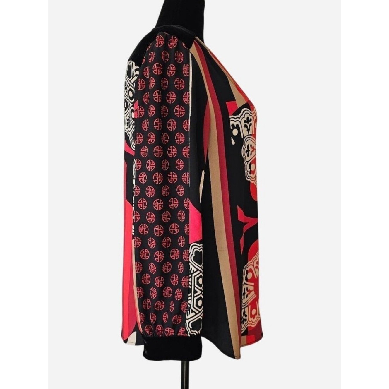 CHICO’S Women’s Multicolor Printed Long-Sleeve Tunic. Size 2 Or US 12