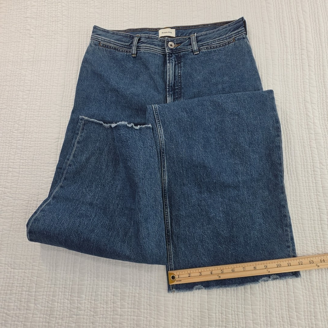 Everlane The Mariner Jean Med Blue Wash Denim Jeans Size 31R Cropped High Rise