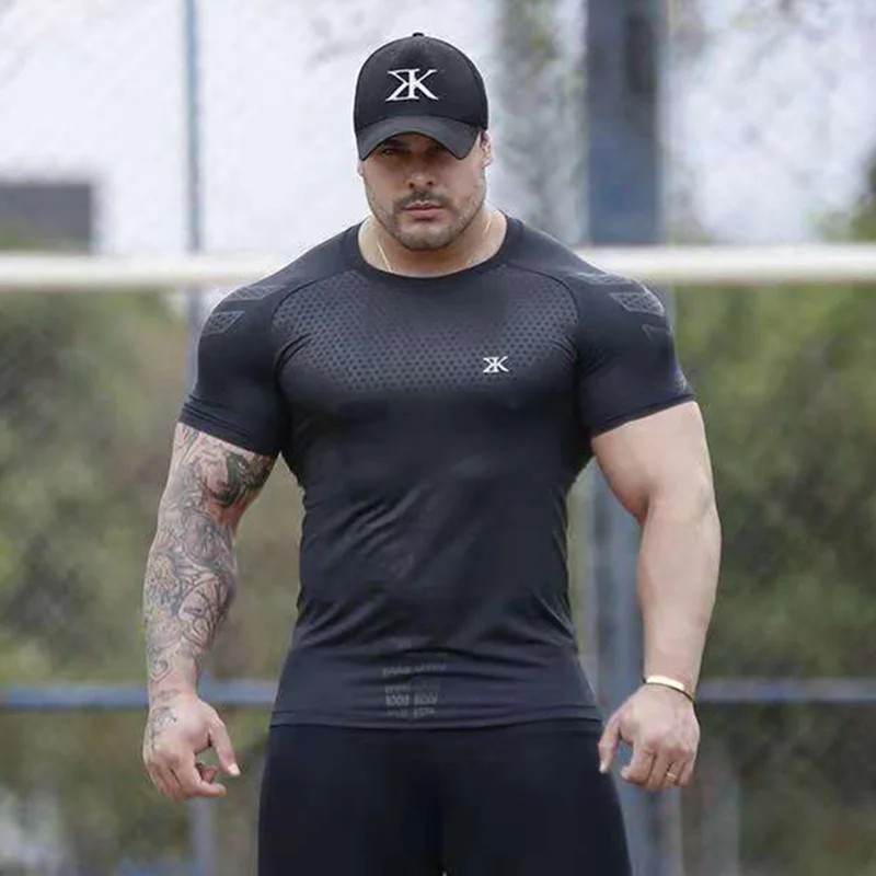 Compression Athletic men Fitness Shirt Base Layer Top Sports Gym Tight Dry