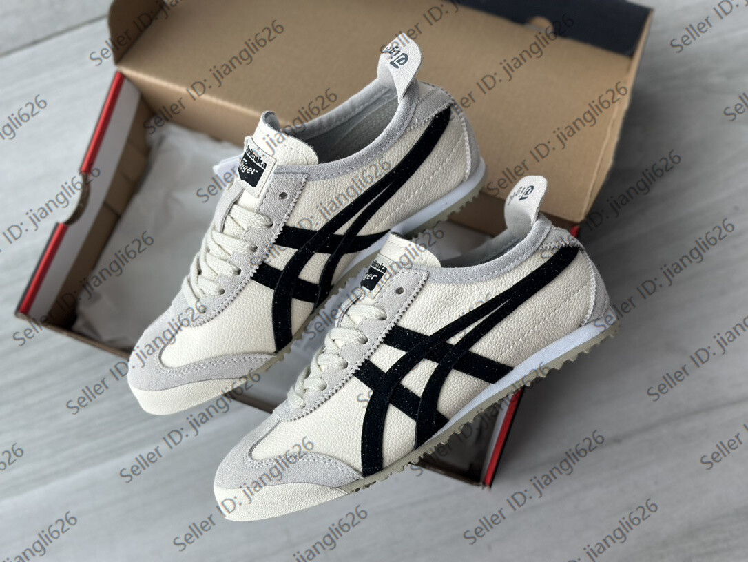 NEW Onitsuka Tiger Mexico 66 Classic Unisex Shoes Birch/Black Vintage Sneakers