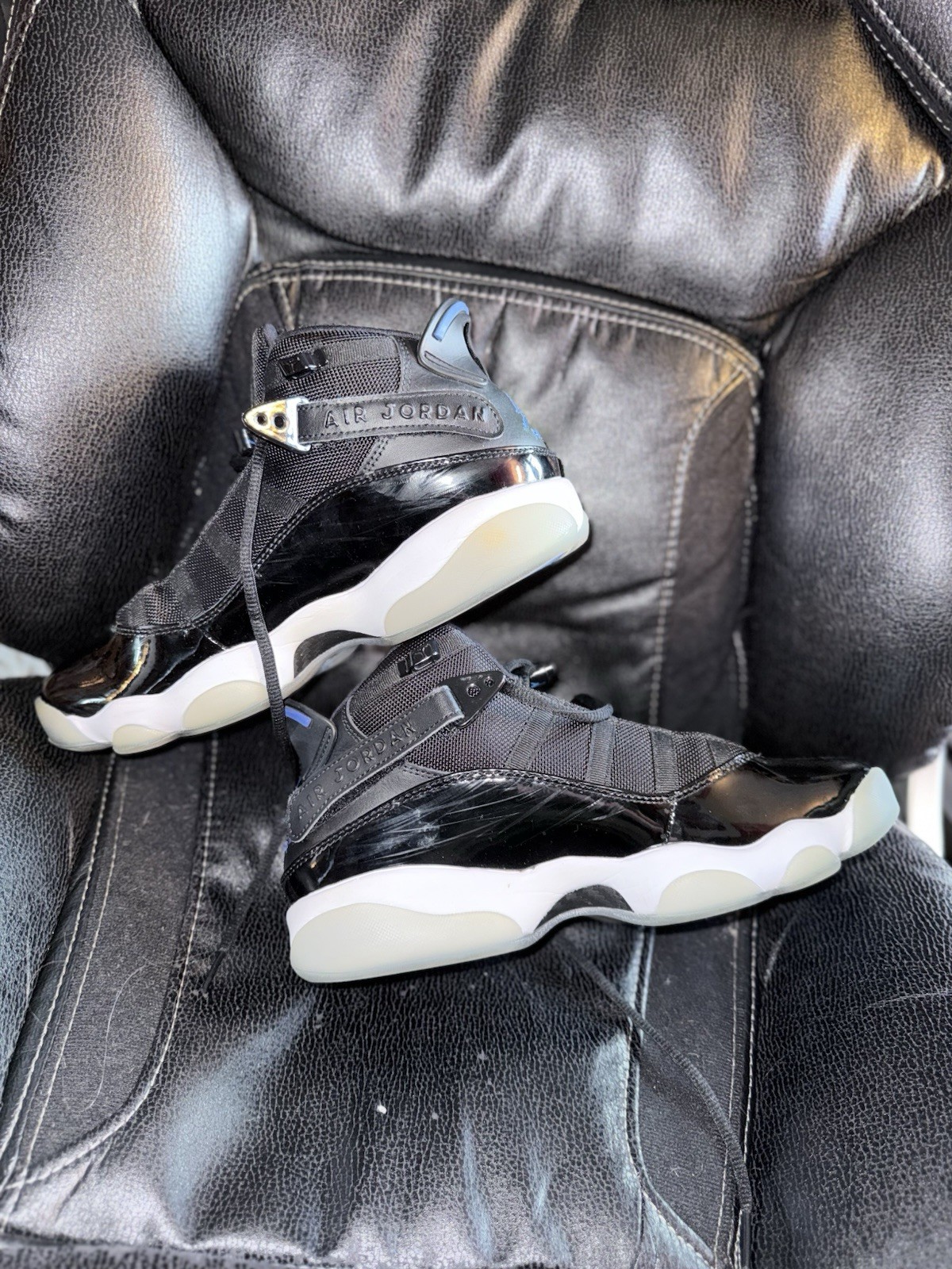 Nike Air Jordan 6 Rings Space Jam 2018 Black Blue Men’s Size 8 322992-016