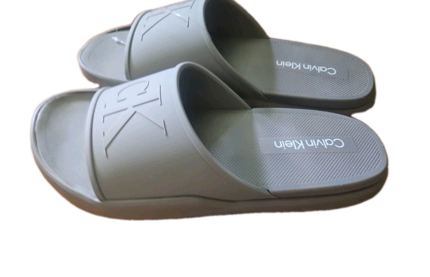 Calvin Klein Men’s CMMILORN-M Slip-On Slide Sandals Medium Naturall SZ 11 New