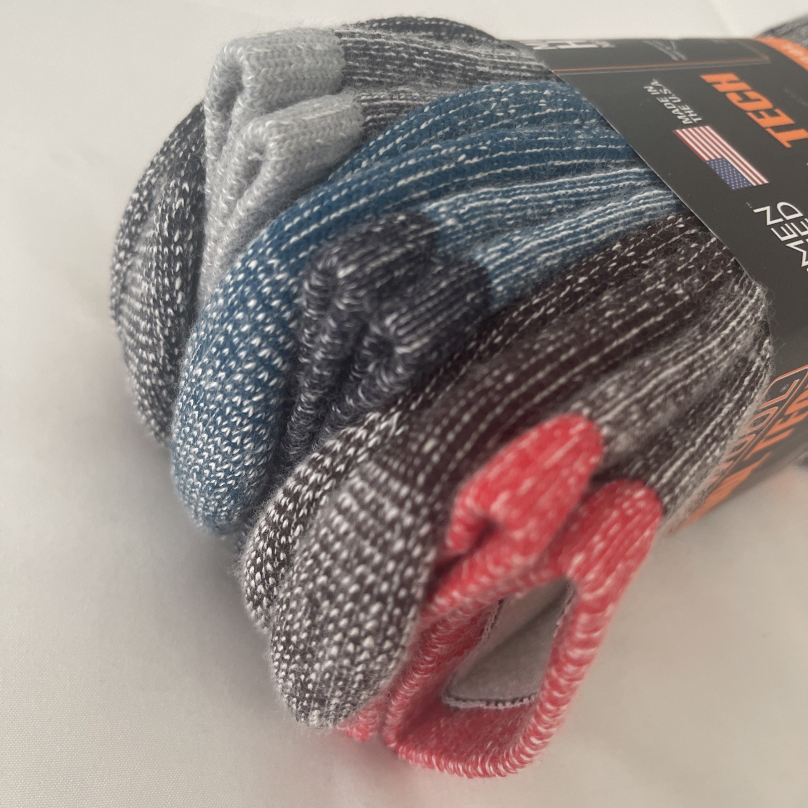 Omniwool 3-Pack Wool Tech Hiking Socks | Multicolor Size Large | New