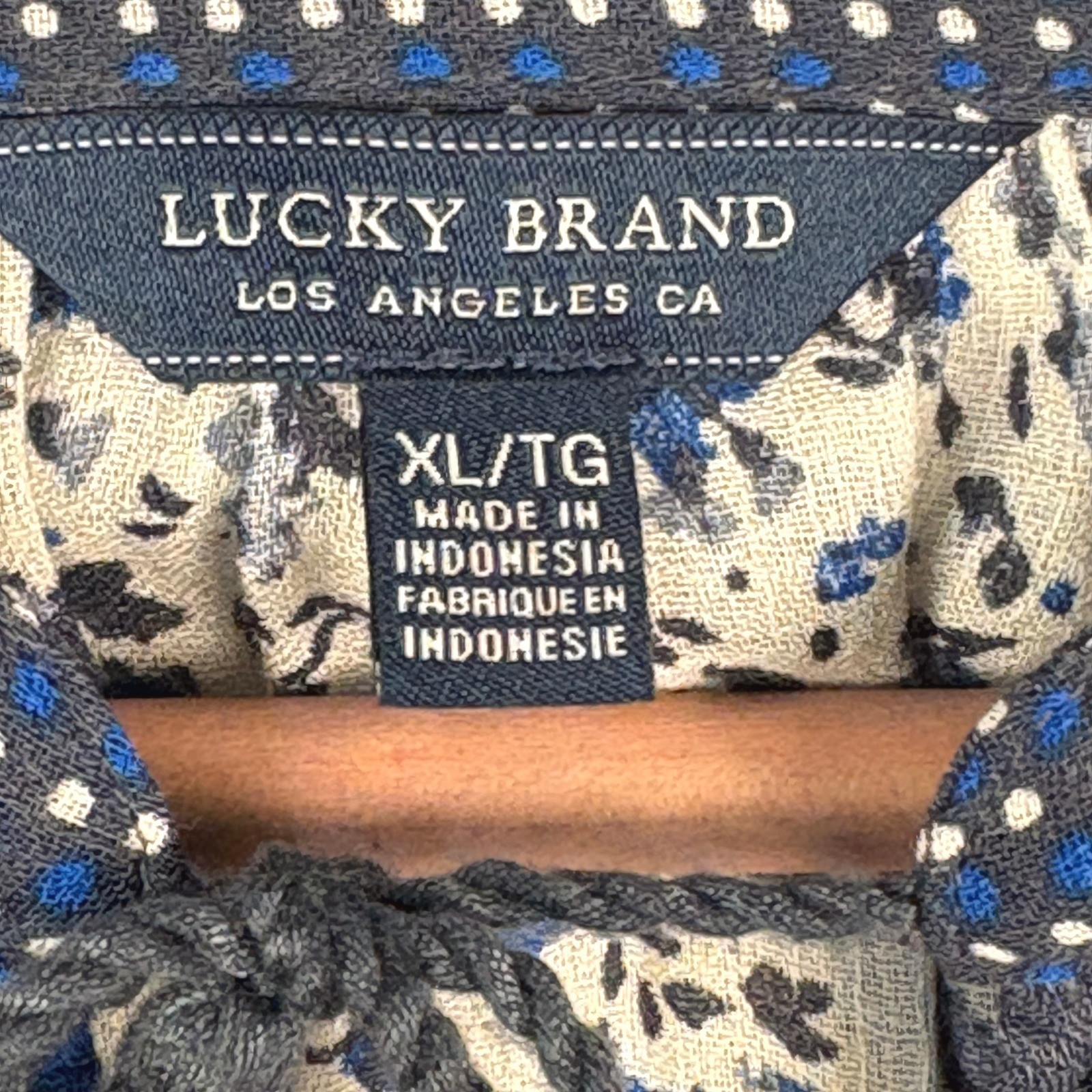 Lucky Brand Women Floral Patchwork Long Sleeve Peasant Blouse XL Hippie Boho 70s