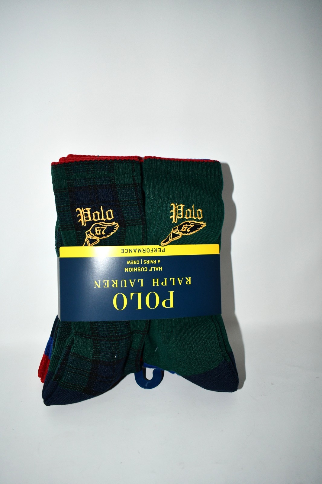 Polo Ralph Lauren Embroidered Pony/Varsity Winged Dress Socks 6-Pack #821593PK3