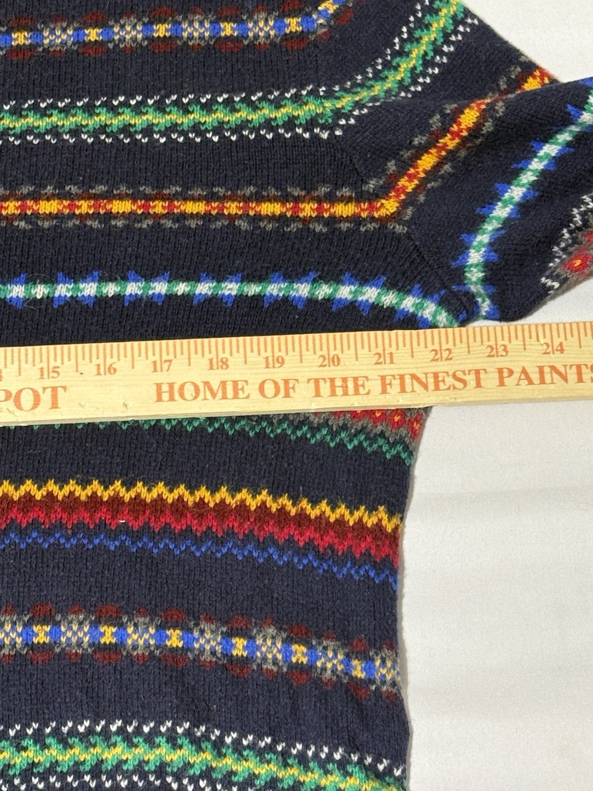 Vintage American Eagle Outfitters Navy Multicolor Fair Isle Crewneck Sweater