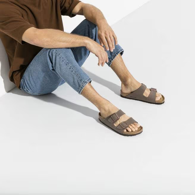 Birkenstock Arizona Birkibuc-Birko-Flor Casual Sandals Men/women’s-Mocha