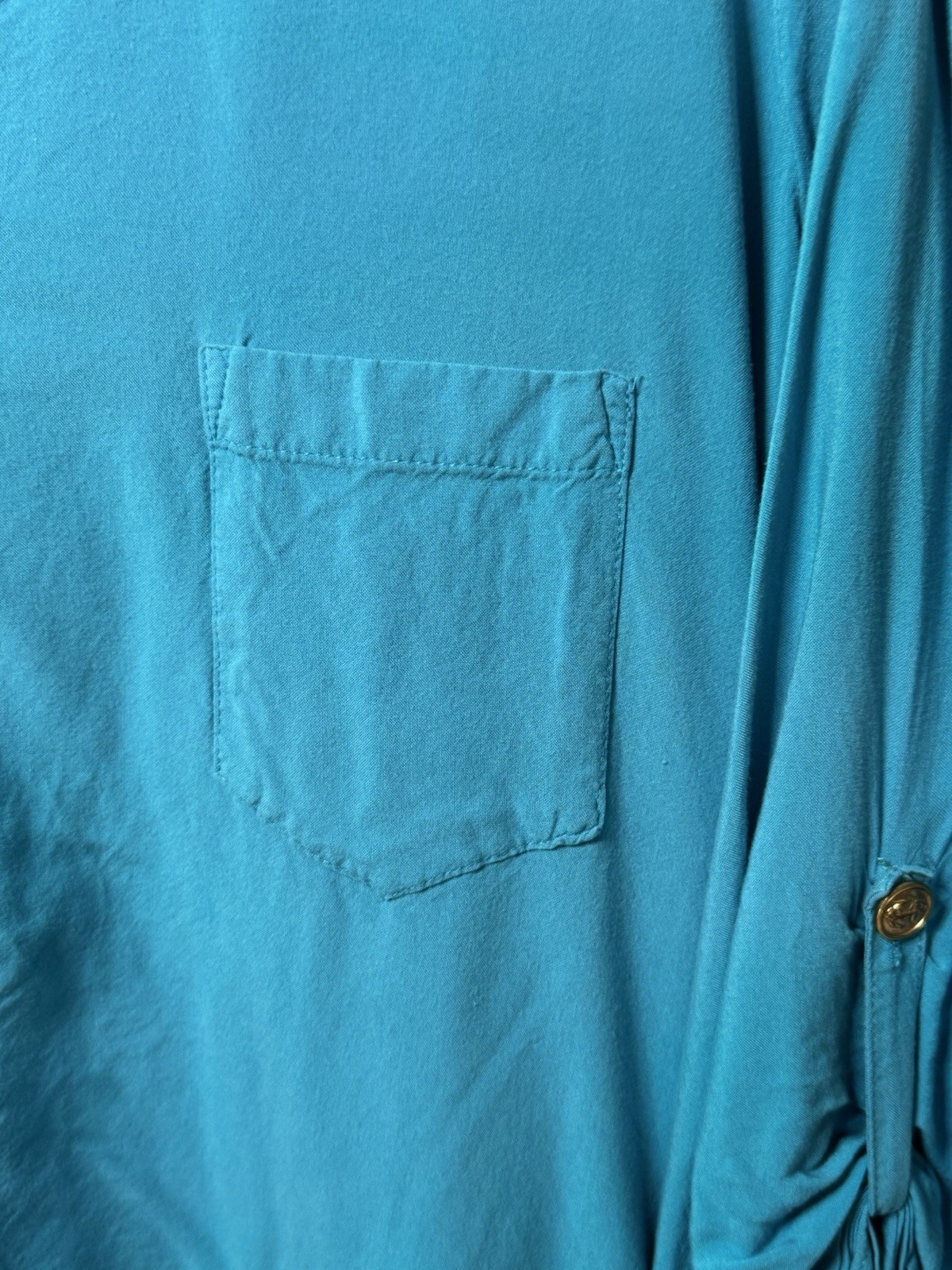 Nordstrom Turquoise Karen Kane Cobalt V-Neck Bell Sleeve Tunic XL
