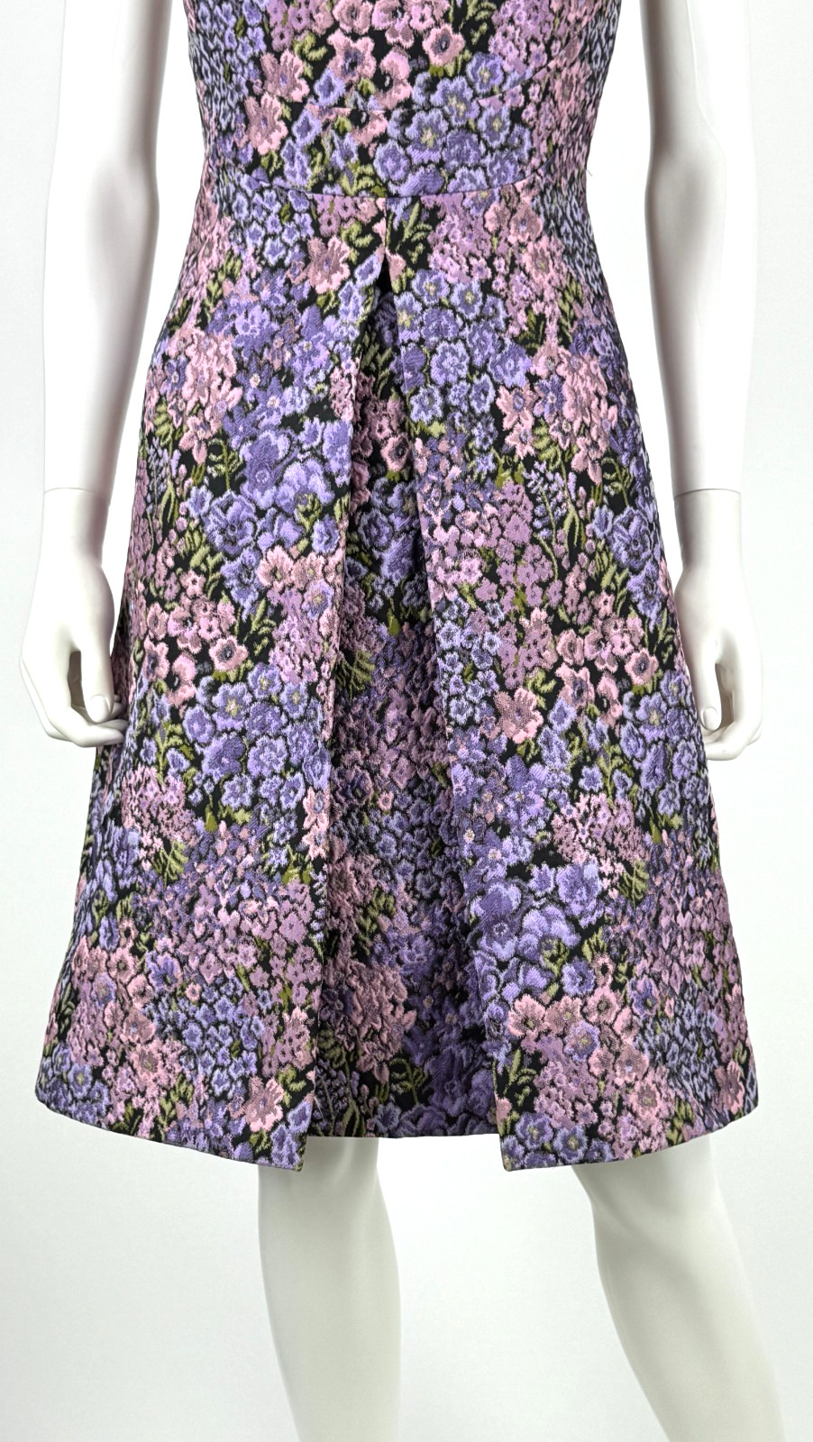 $1.7K Michael Kors Collection Jacquard Lilac Floral Dress 4 US 40 S Lined Runway