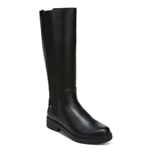 STYLE & COMPANY Womens Black Strap Accent Side Goring Lug Sole Padded