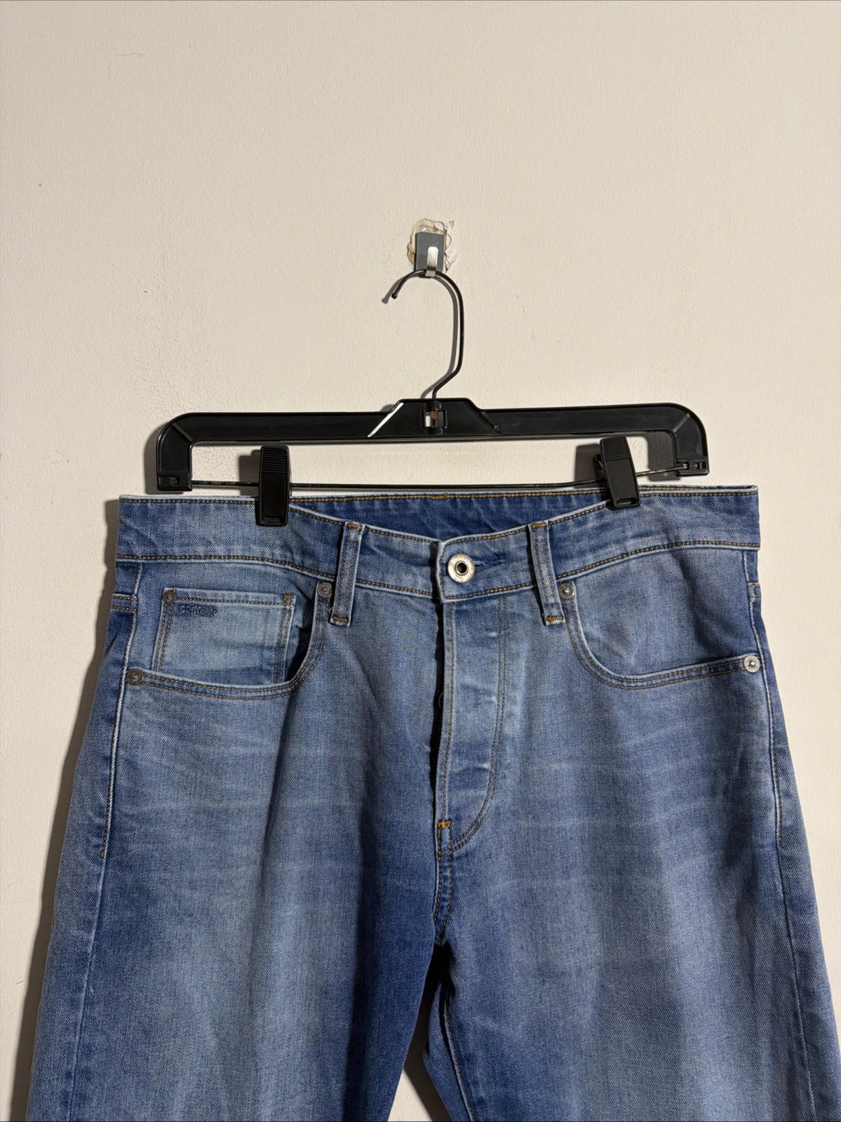 EUC MEN’S G RAW 3301 SLIM BLUE JEANS DENIM SIZE 30 WAIST 32 30×32 PANTS