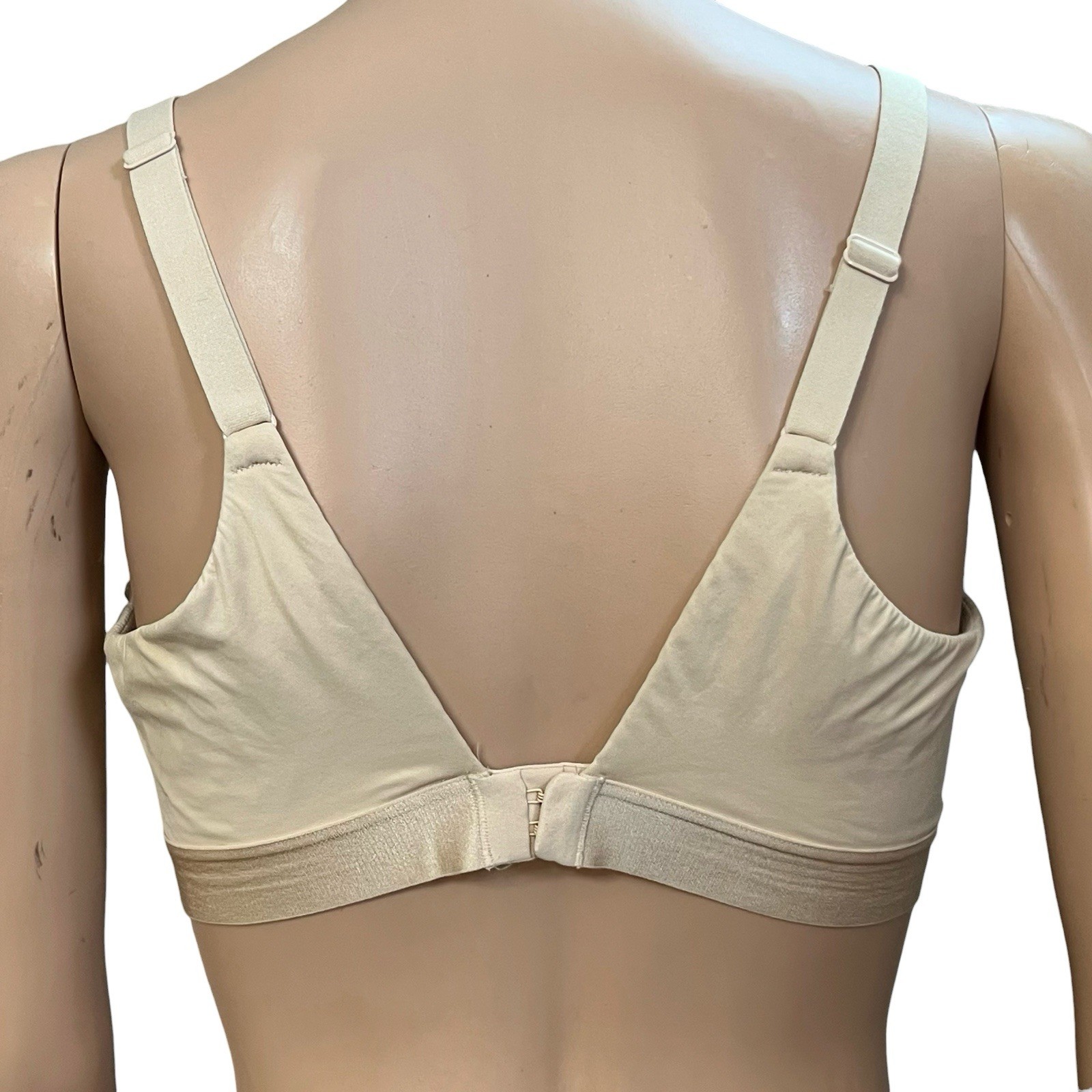 Chantelle Norah Supportive Wireless Bra 36D Pale Nude Lace Comfort Back Close