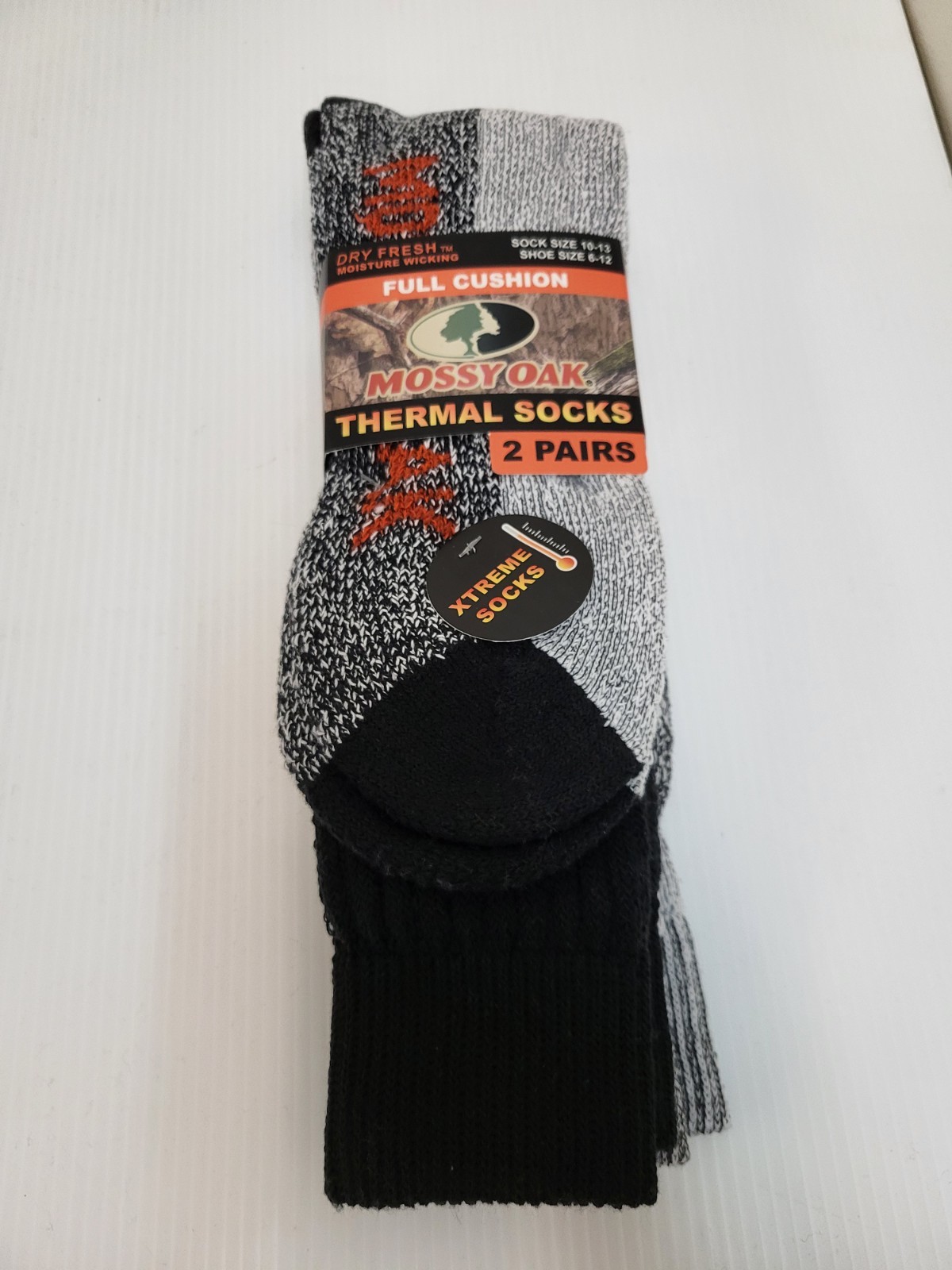 Mossy Oak Thermal Socks Shoe Size 6-12 Full Cushion 2 Pairs MOTH95