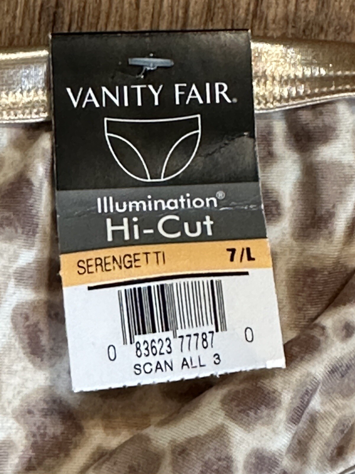XRARE!! NWT SEXY!!! Size 7 (L) Vanity Fair Illumination Hi-Cut Panties 13108