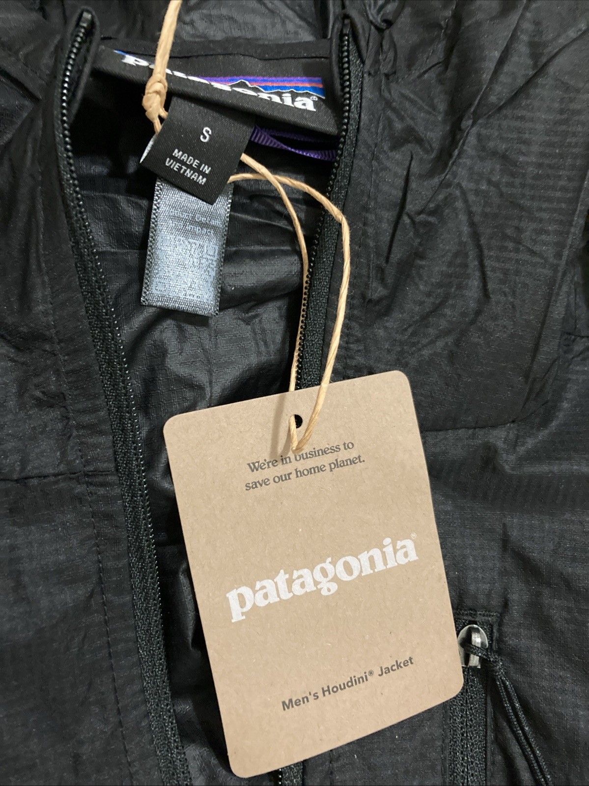 NEW 2026 Patagonia Houdini Full Zip Pullover Mens MEDIUM Black SP26 24147 Eb52