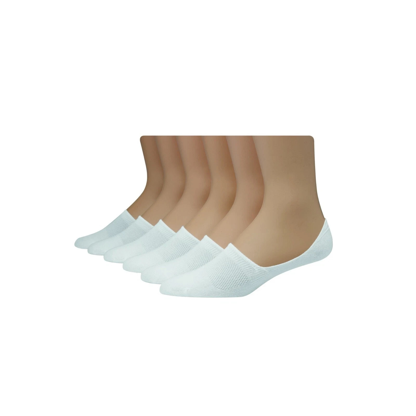 6 Pack Hanes Men’s Lightweight Liner Socks FreshIQ Breathable Non-Slip Heel New