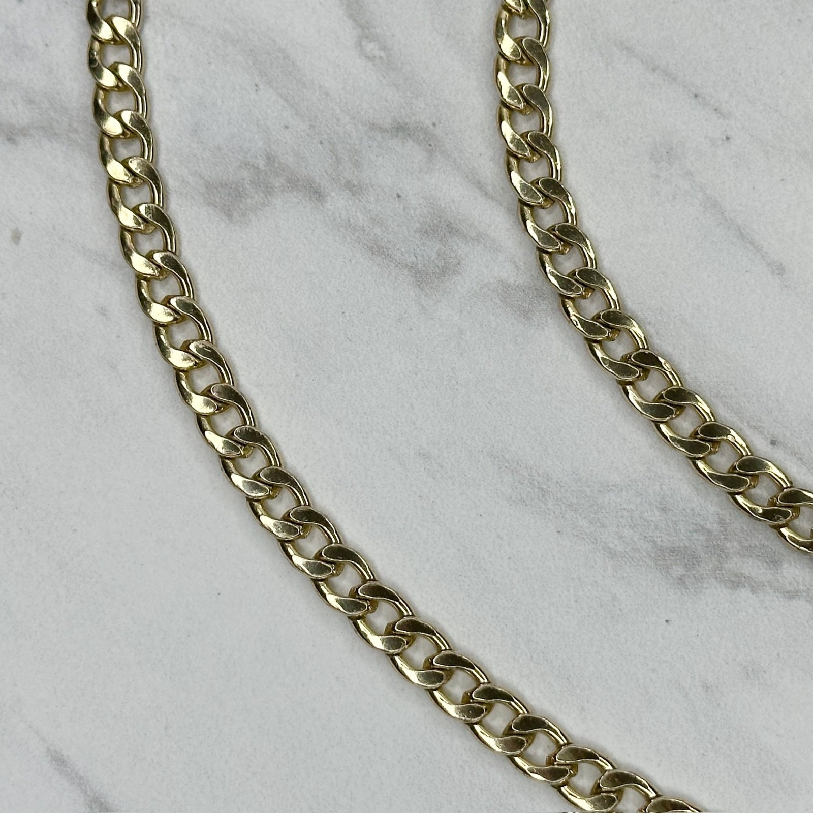 Gold Tone Flat Chain Link Purse Handbag Replacement Strap – 45″