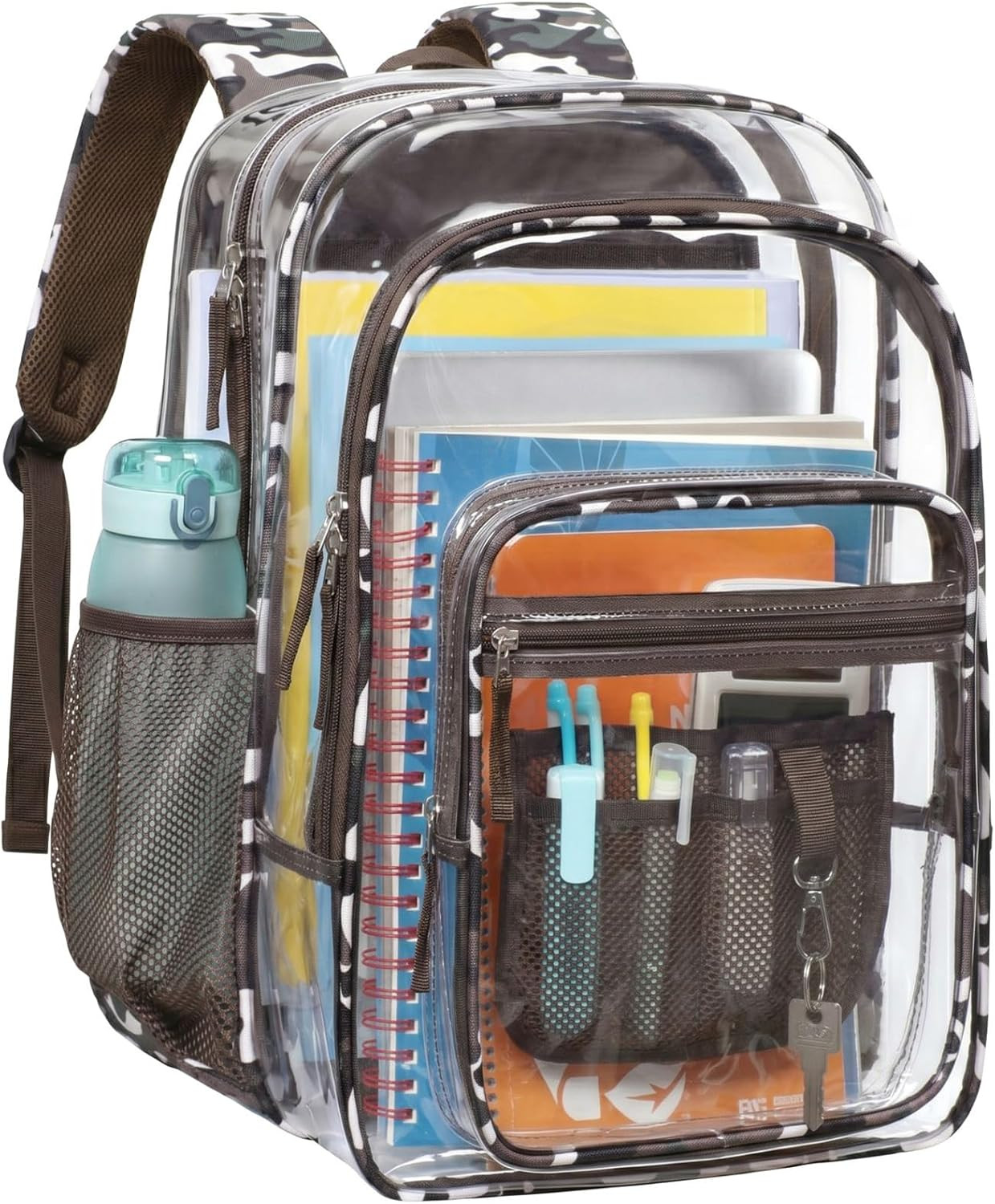 PACKISM Clear Backpack for School – 18 Inch Extra Large Heavy Duty Clear Bookbag