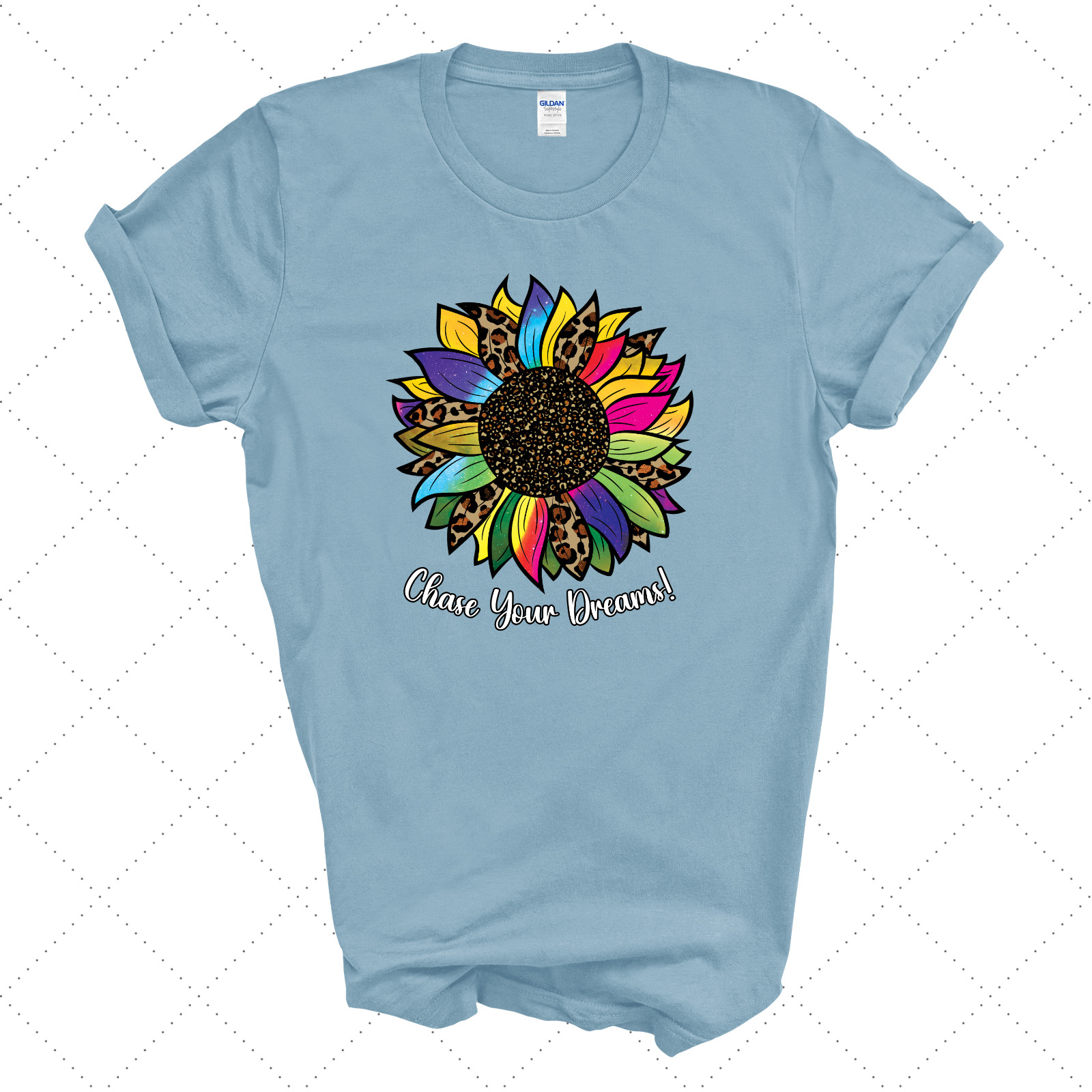 CHASE YOUR DREAMS SUNFLOWER COLORFUL T-SHIRT WOMAN