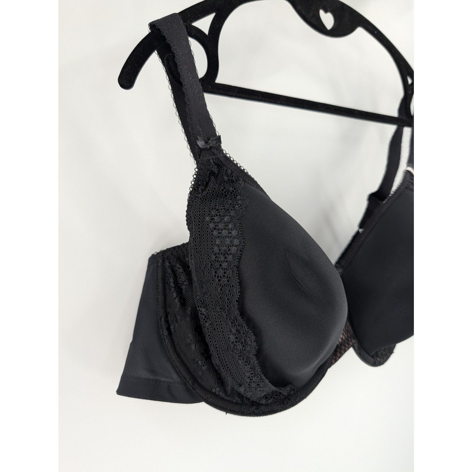 Elomi Black Underwire Bra Lace Charley Spacer Moulded 44DD