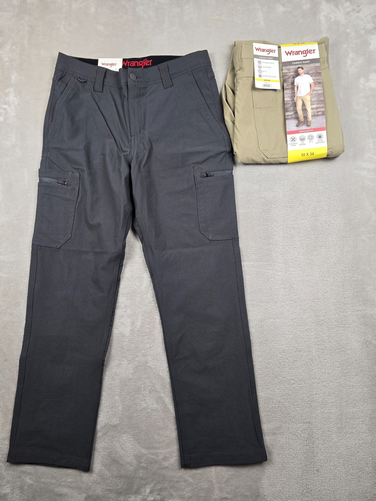 Wrangler Cargo Pants Mens Performance Stretch Flex UPF Nylon Pick Sz Color
