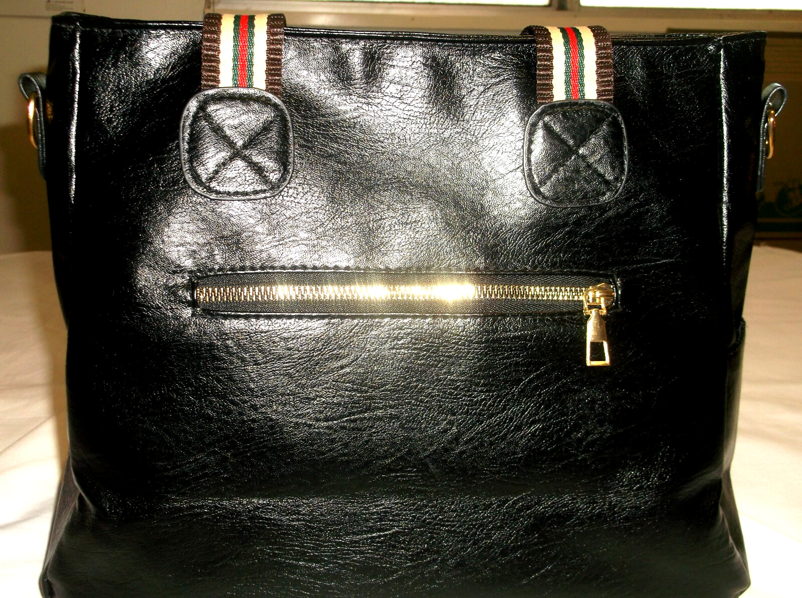 Retro Soft PU Leather Shoulder Handbag Black NWOT