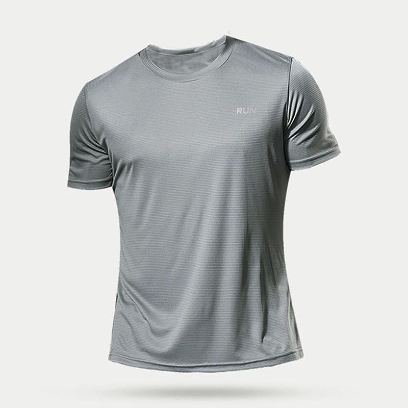Men’s Quick Dry Short Sleeve Gym Running Moisture Wicking Round Neck T-shirt