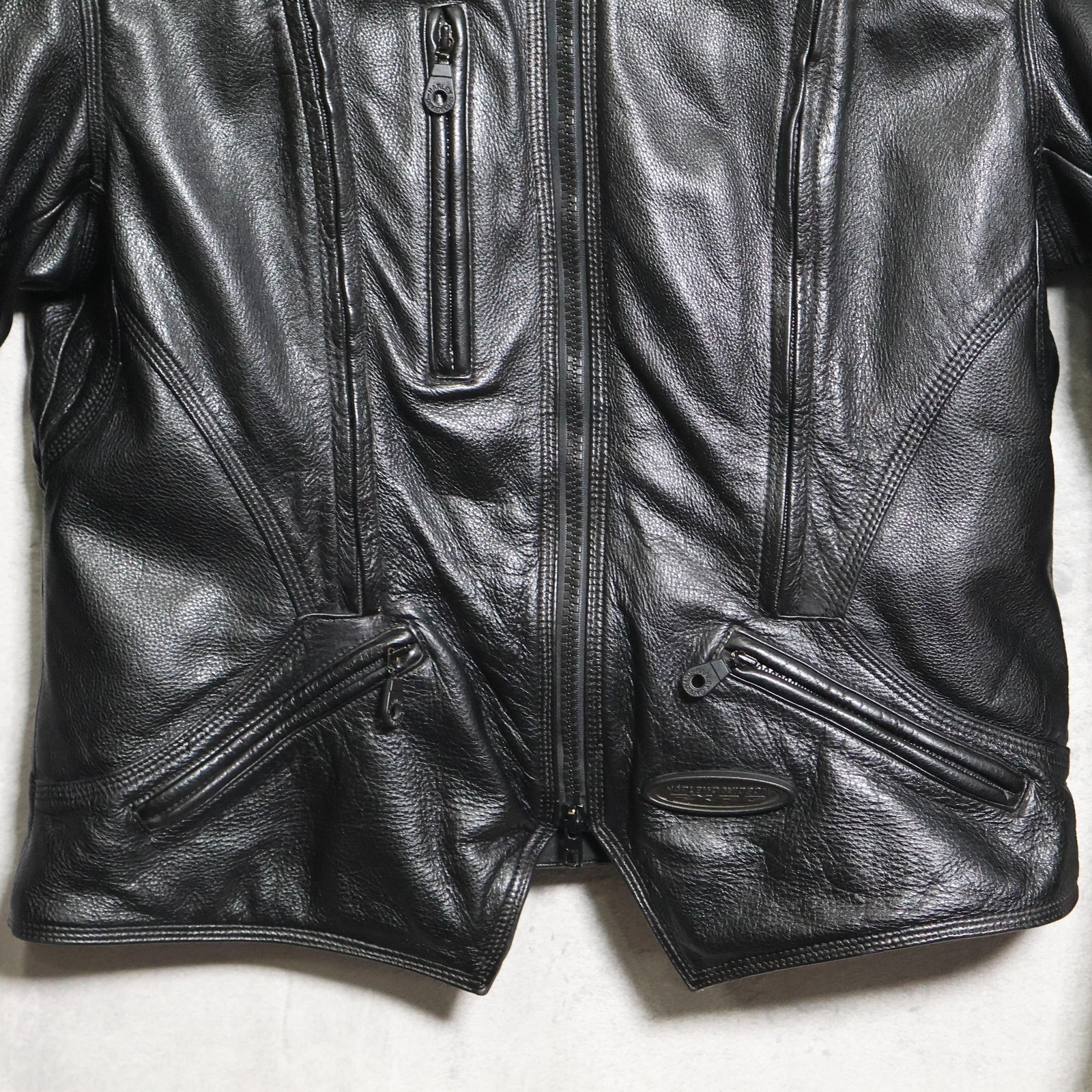Harley-Davidson Jacket Womens XL Black FXRG Series 1 Leather Motorcycle Padded