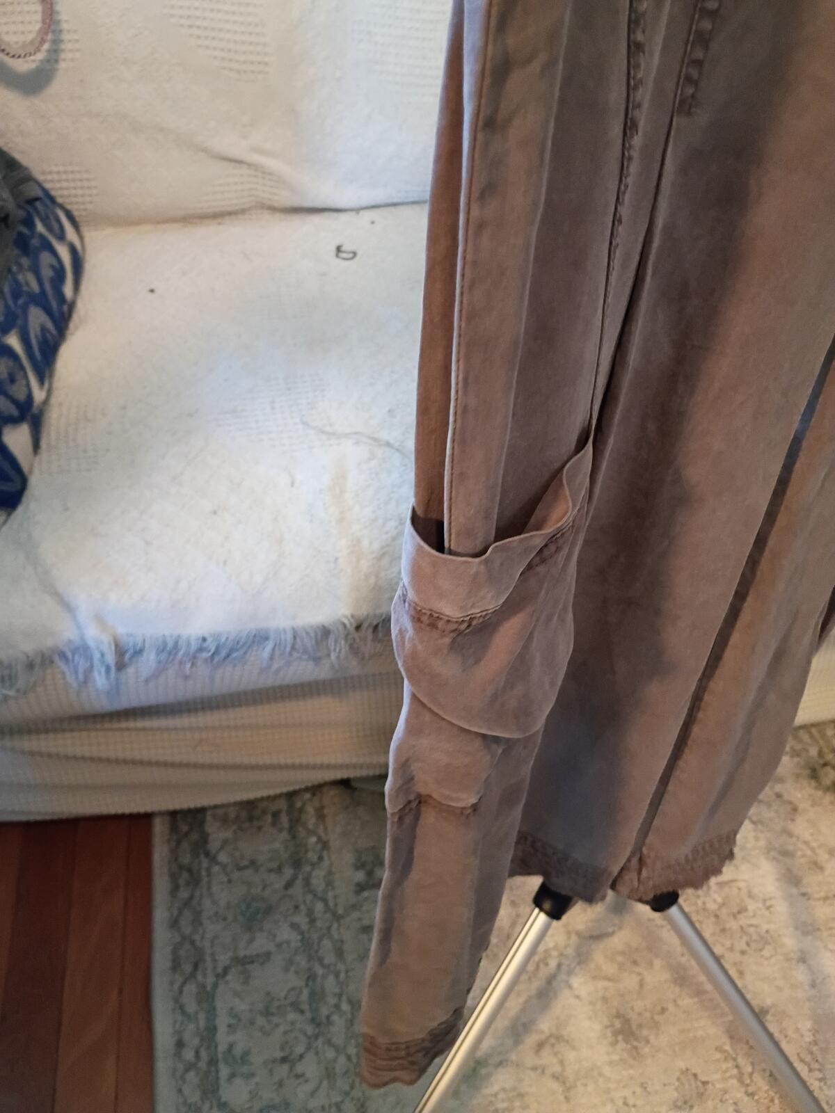 XCVI Brown Cargo Utility Pants with Drawstring Waist