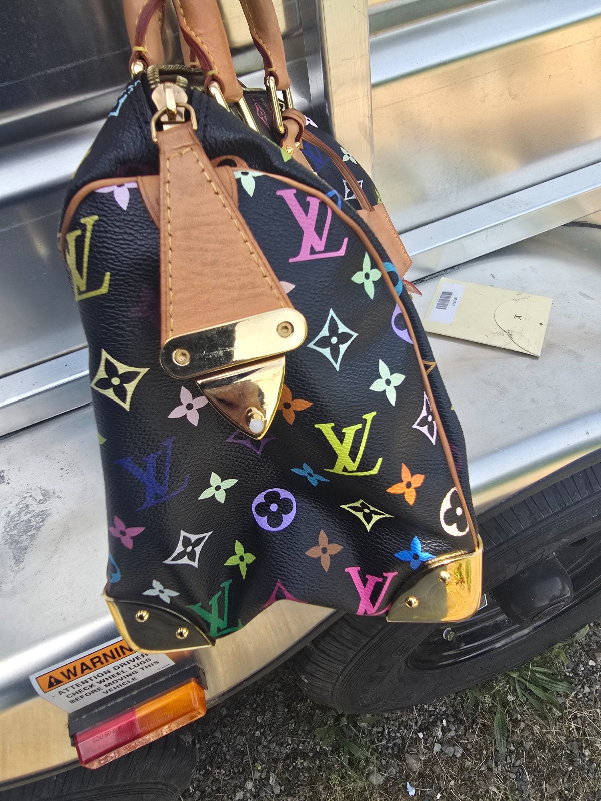 Louis Vuitton Takashi Murakami Speedy 30 Noir Bag Multicolor Black Monogram