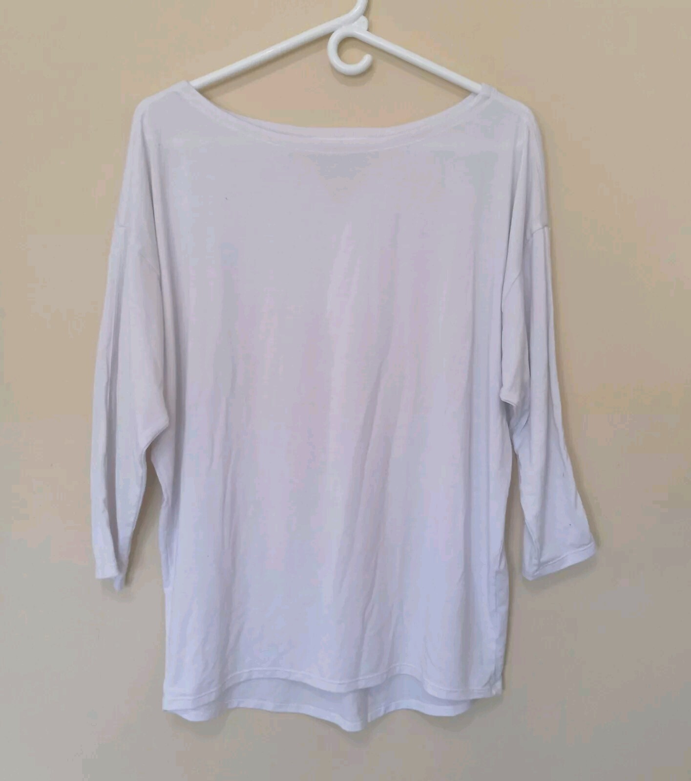 ATHLETA Women’s White Viscose Blend Casual Top Gym Walking Everyday Size M