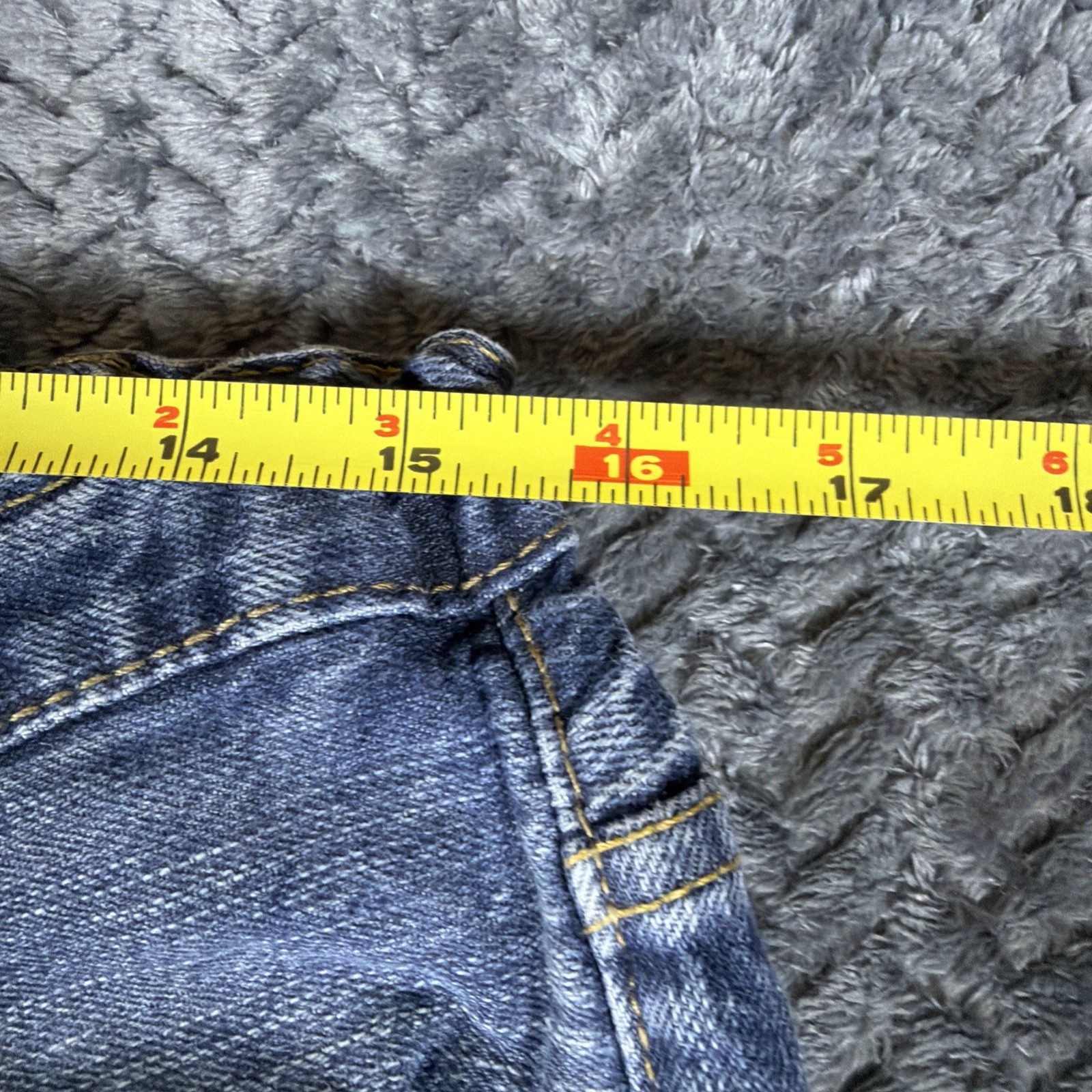 Levis 505 Reguar Straight Jeans Boys 12 Husky 32×27 Blue Denim