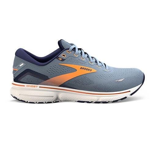 Brooks Ghost 15 Flintstone Grey Orange Men Running Shoes 1103931D417