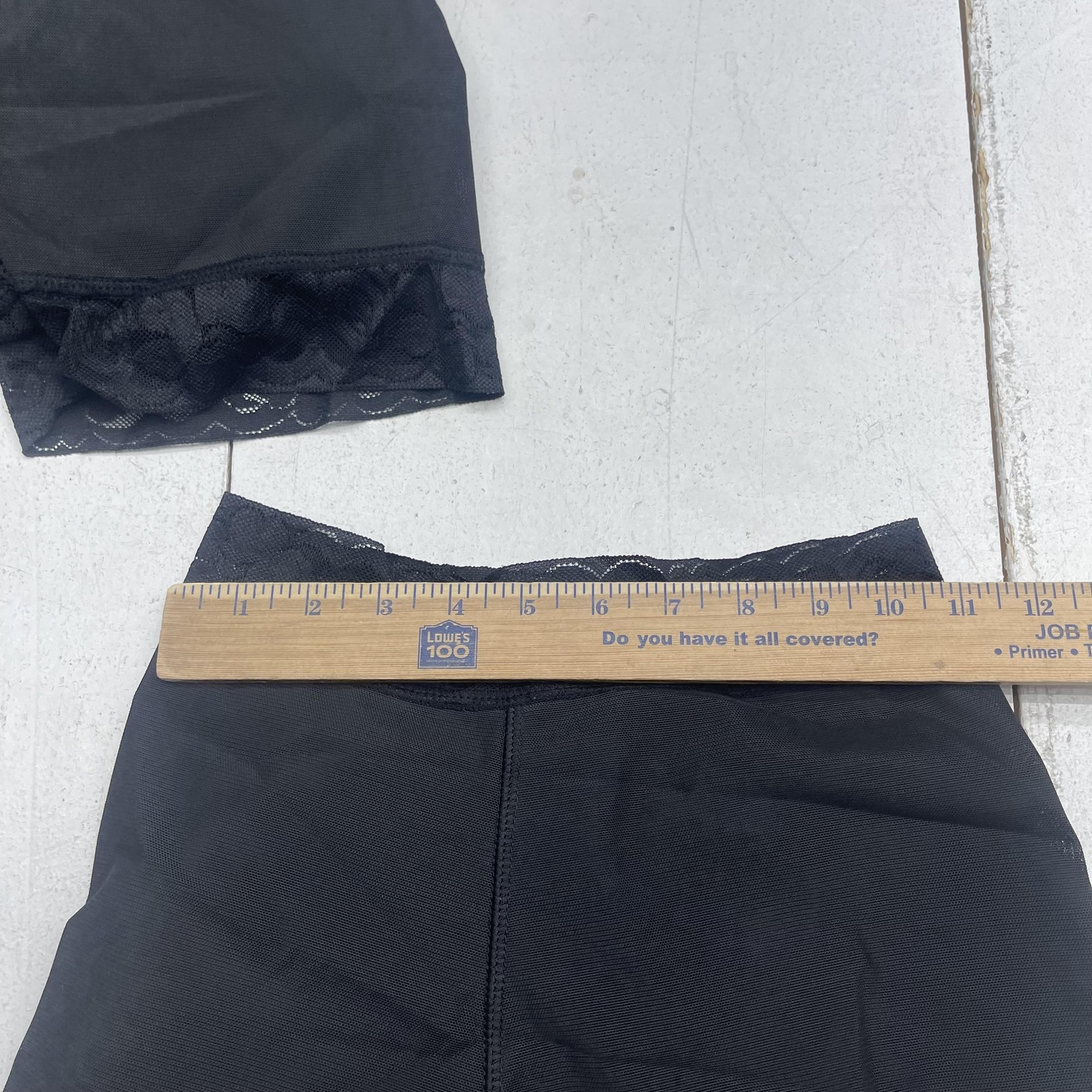 Butt Lifting Shapewear Shorts Womens Medium Black High Waist Lace Padded 2 Pack