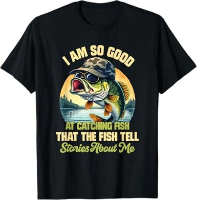 Funny Fish Story Shirt, Fishing Humor Graphic Tee