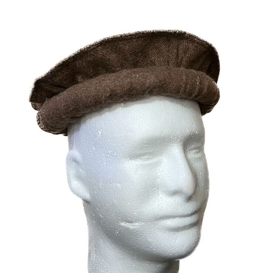Afghan Pakistan Chitrali Pashtun Tribal Pakol Cap Tupi Kufi Topi Hat Dark Brown