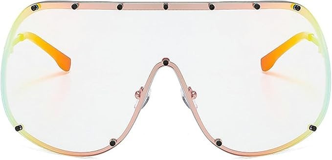 Fashion Oversized Luxury Sunglasses for Women Men One-piece Lens Frame Uv400 New