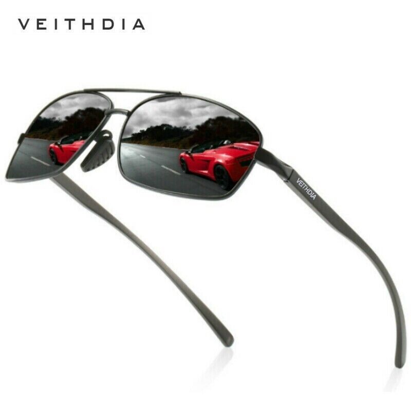 VEITHDIA Polarized Photochromic Pilot Sunglasses Men Aluminium Driving Eyewear