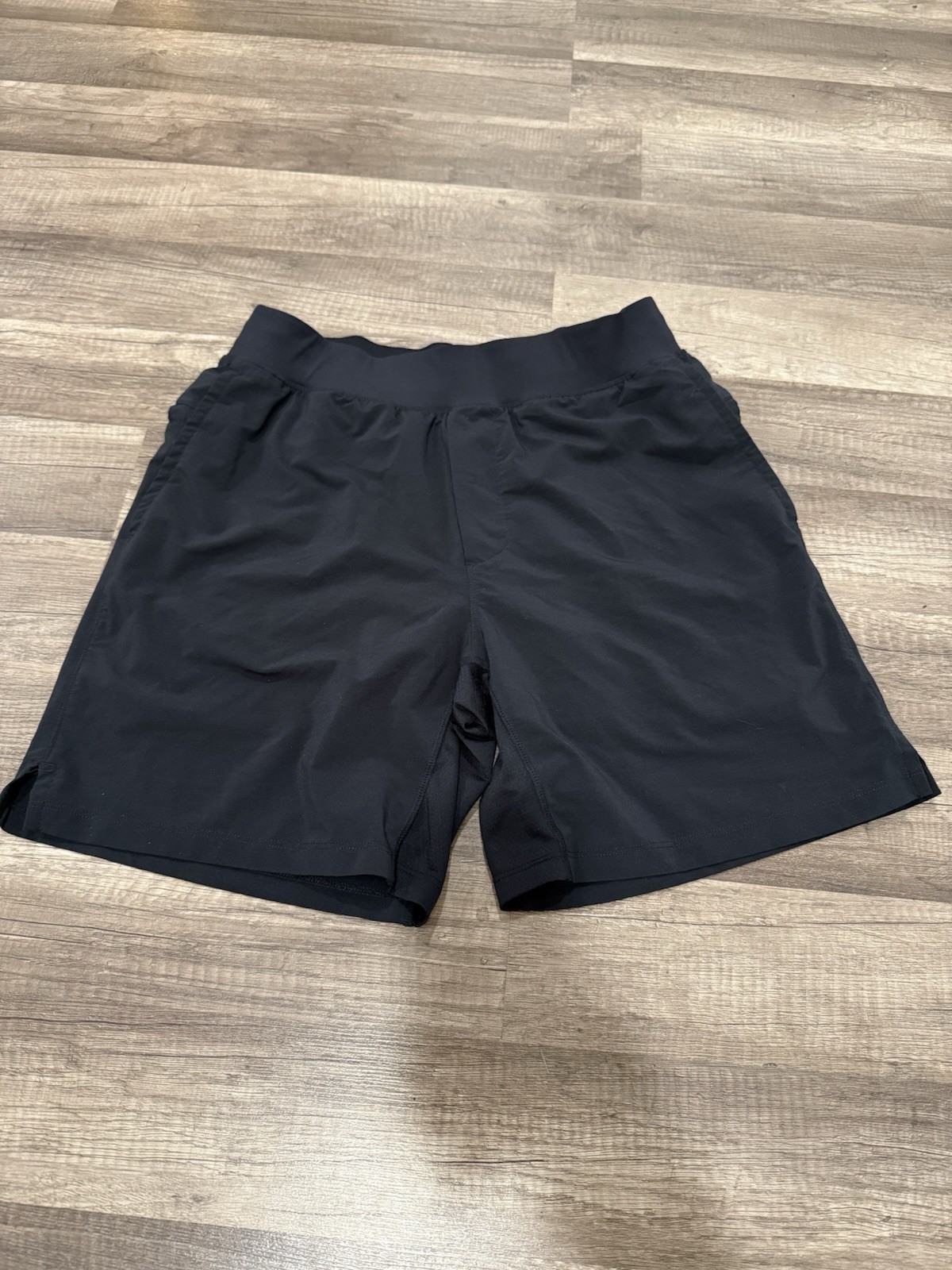 Fabletics Men’s Athletic Shorts M Black Drawstring Lined Elastic Waist