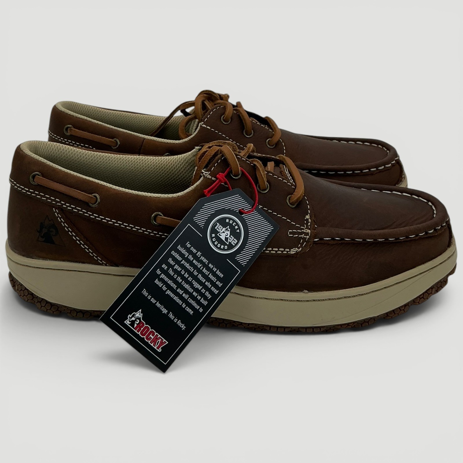 Rocky Dry-Strike SRX Men’s Size 11 Brown Leather Moc Toe Work Shoes NIB