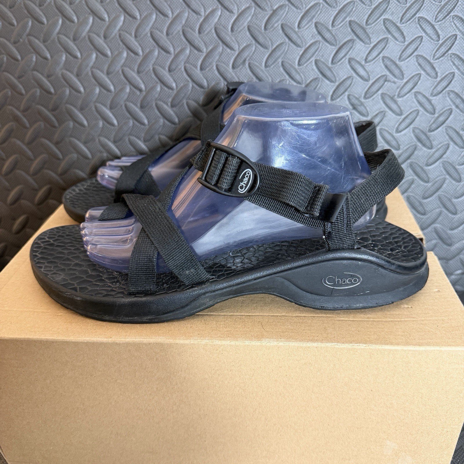 Chaco Updraft Ecotread 2 Sport Sandals Womens Size 12 Black Single Strap