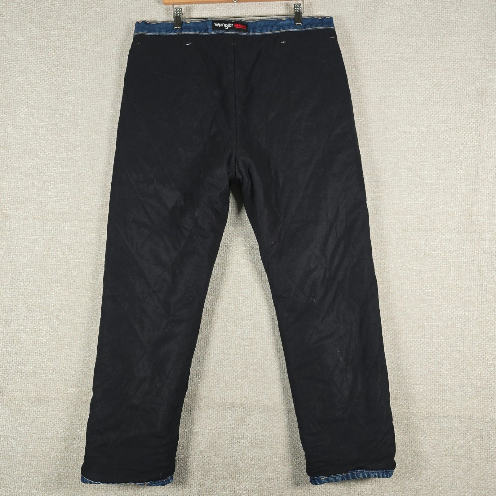 Wrangler RIGGS Workwear Fleece Lined Jeans Mens 38×30 Dark Wash Blue 3W055TH