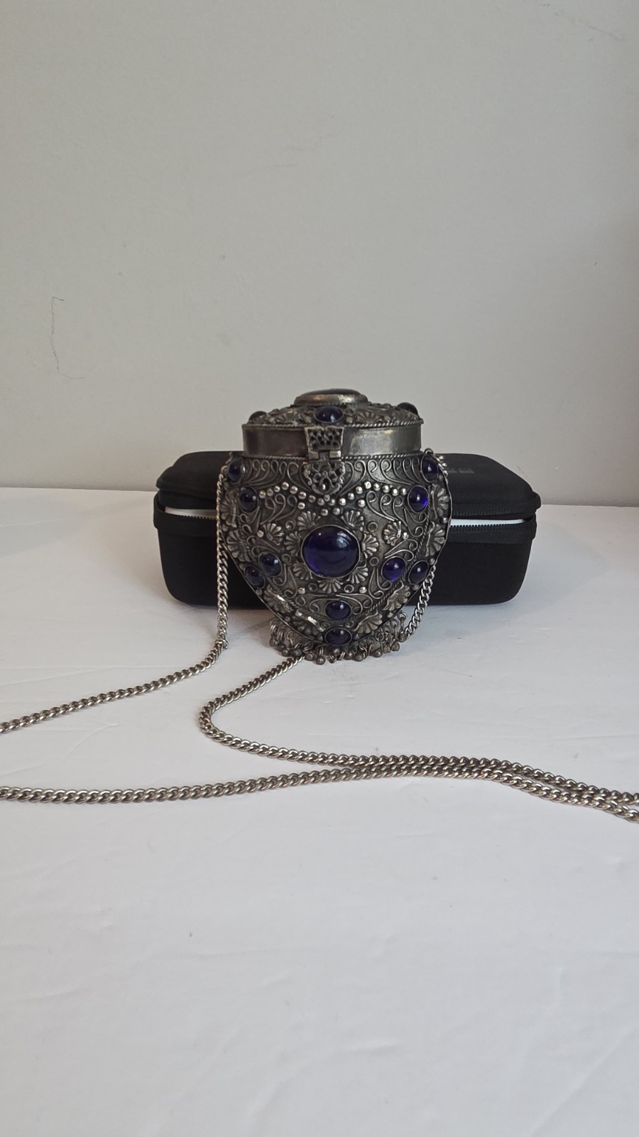 Sajai Handcrafted Evening Bag with Gemstone Accents