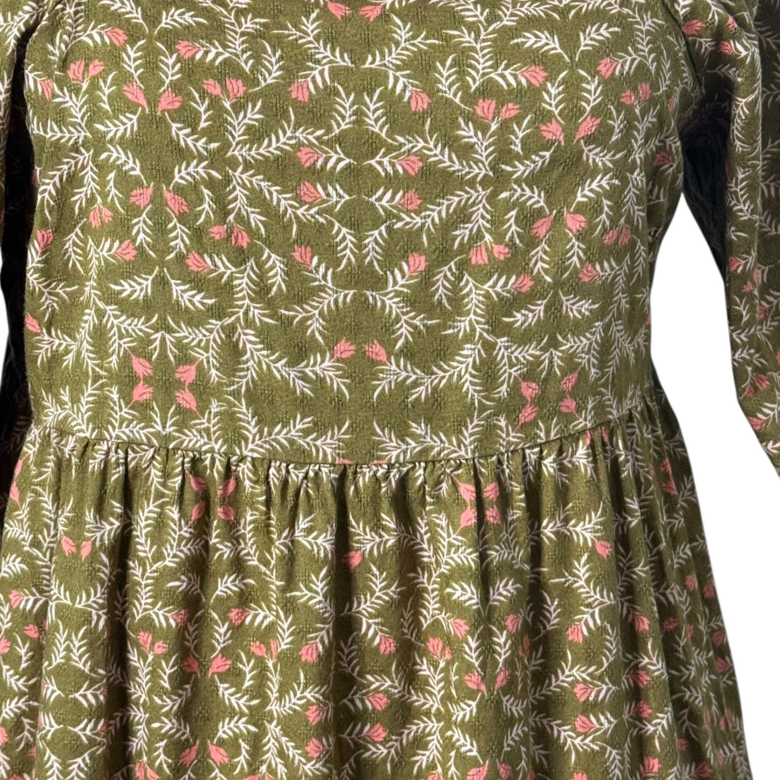 Universal Thread Tiered Mini Dress Smocked Square Neck Size XS Cottage Prairie