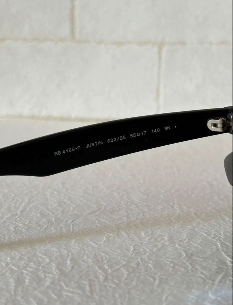 Ray-Ban Justin RB4165F 622/55 Sunglasses Black Blue Mirror 55mm