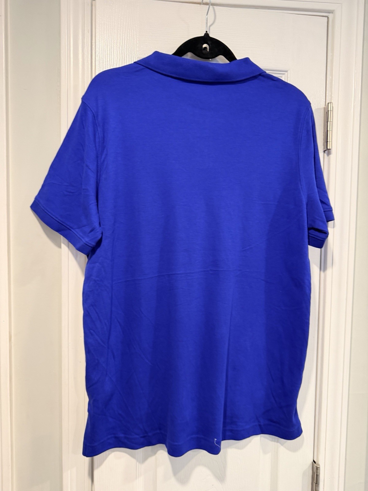 NWOT Lands End Size L Royal Blue Short Sleeve Collared Polo Shirt