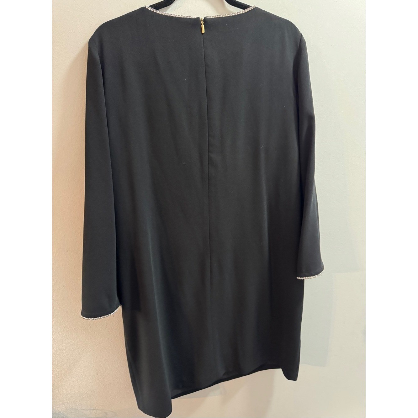 Trina Turk Black Embellished Collar Shift Dress