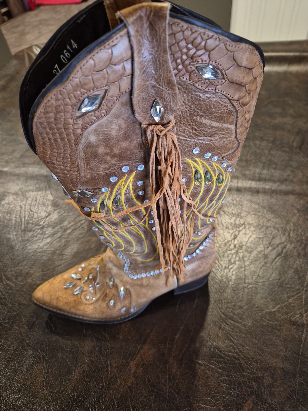 Scarpatti Italian Western Boots 2014 Womens Size 6.5 B571